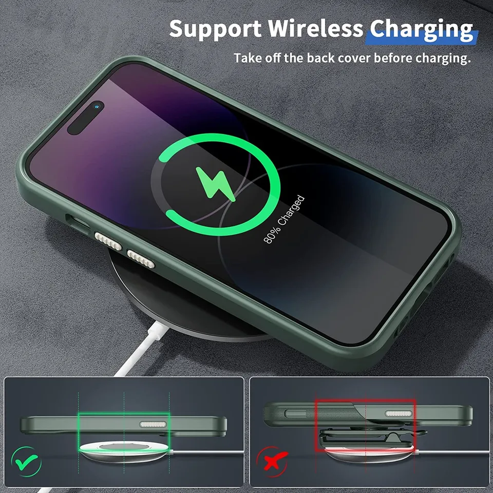 JUESHITUO 3 In 1 Cover Per IPhone 16 Pro, 1 Cover Con 2 Di Film Per Cellulari, S - Foto 12