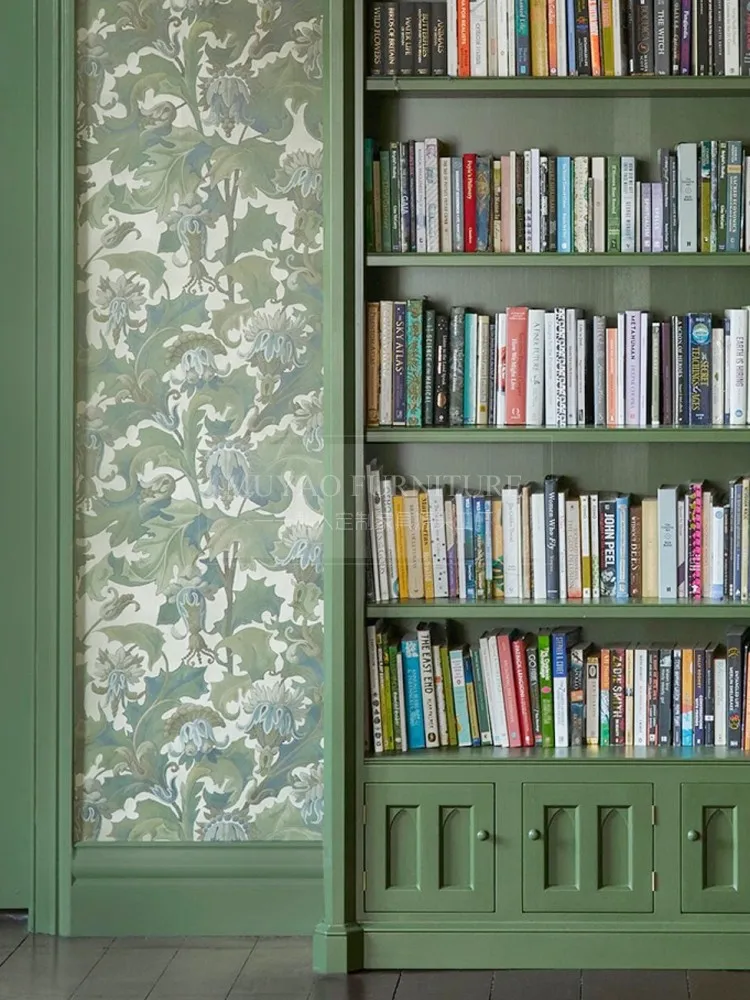Solid wood bookcase Children's floor bookshelf Bookcase Living room study locker