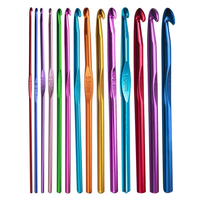 High Quality Colored Crochet Tool Hook DIY Set for Wool Yarn Doll Sweater Scarf Hand-Knitted