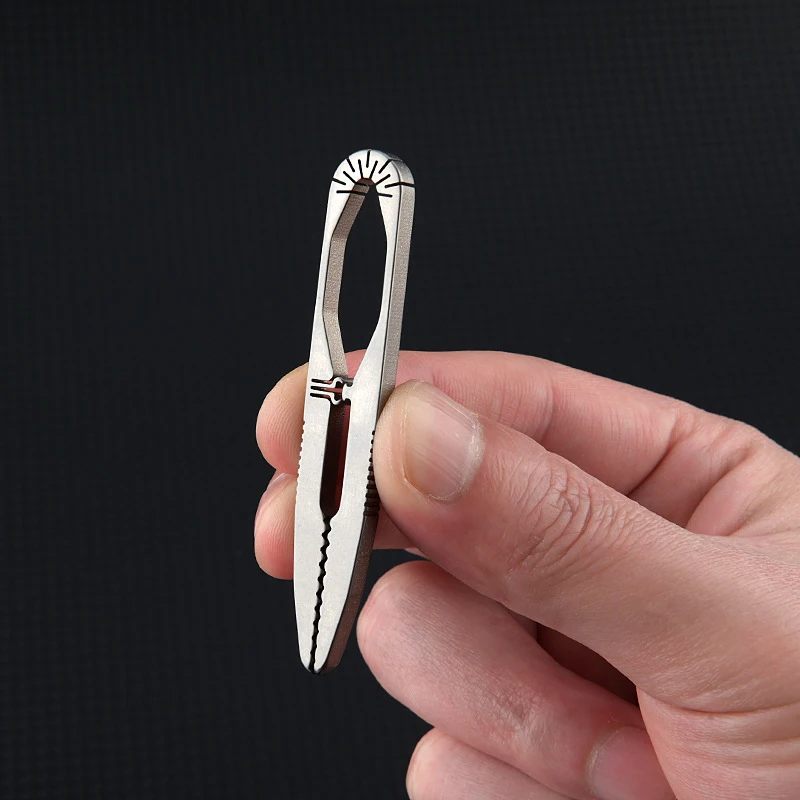Compact Titanium Alloy Tweezers - Portable EDC Outdoor Pocket Tool