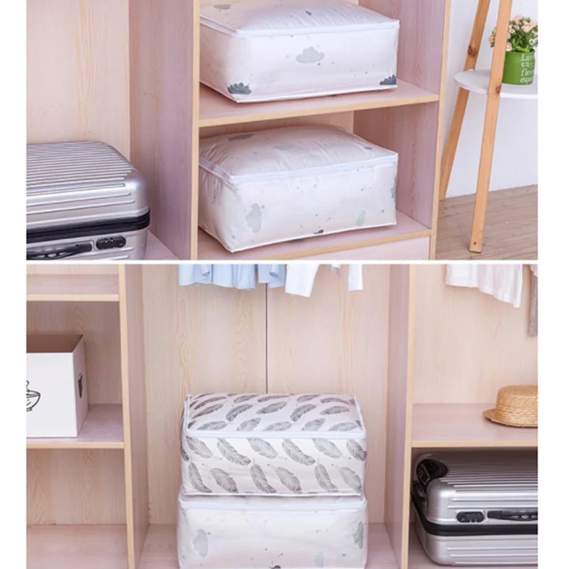 

Blanket Quilt Pillow Finishing Storage Bag Foldable Quilt Storage Bag Dustproof Wardrobe Home Clothes Big Capacity Organizer Bag