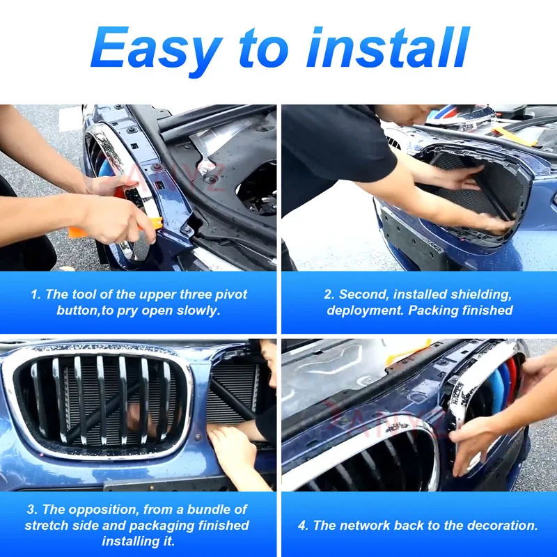 2 Pcs Front Kidney Grille Cover Frame Trim for BMW G01 G02 G05 G06 G07 G30 G38 G32 G11 Front Grille Trim Strips Auto accessories