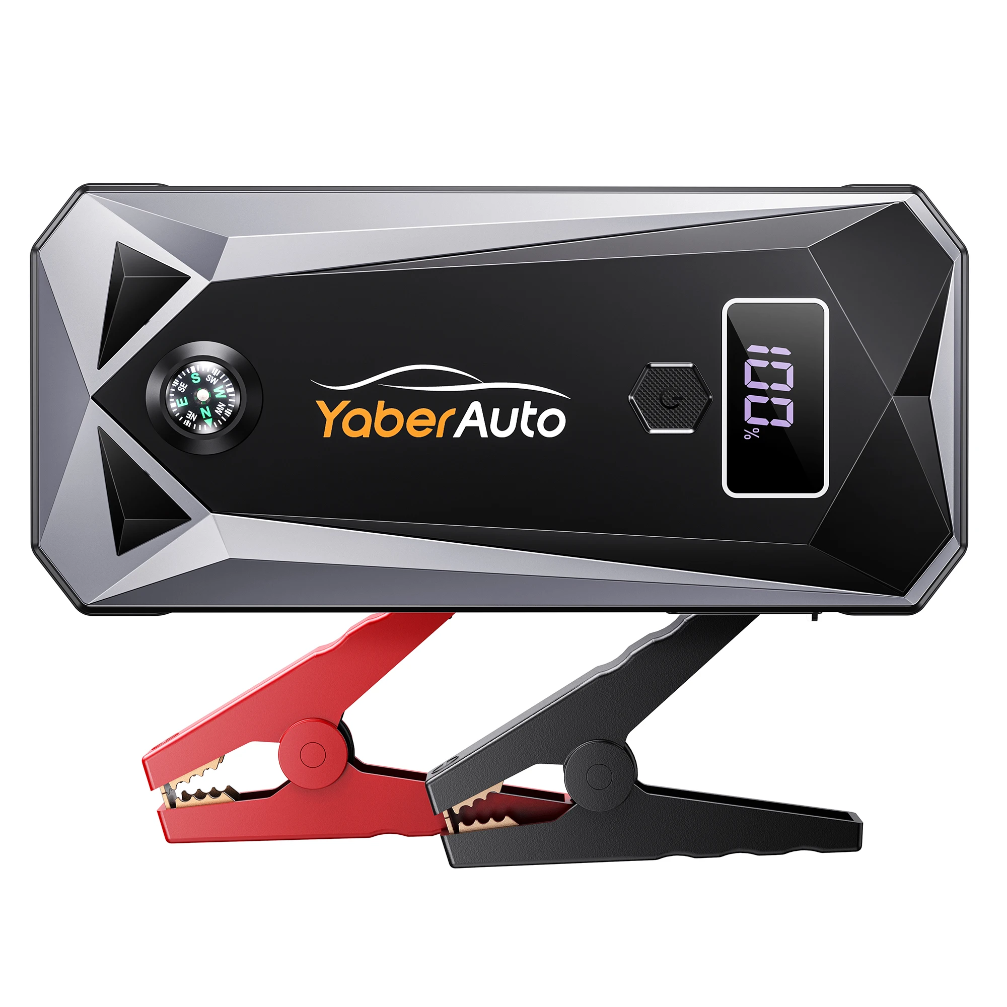 Yaber Booster Batterie Voiture 2500A 21800mAh 12V Démarreur de Voiture  (Tout Gaz ou 7,0 L Diesel),Portable Jump Starter avec Deux Sorties USB,Lamp  LED - AliExpress