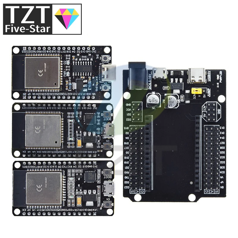 รูปสินค้า บอร์ดพัฒนาโปรเจกต์ IoT ด้วย ESP32 หน่วยความจำสูง