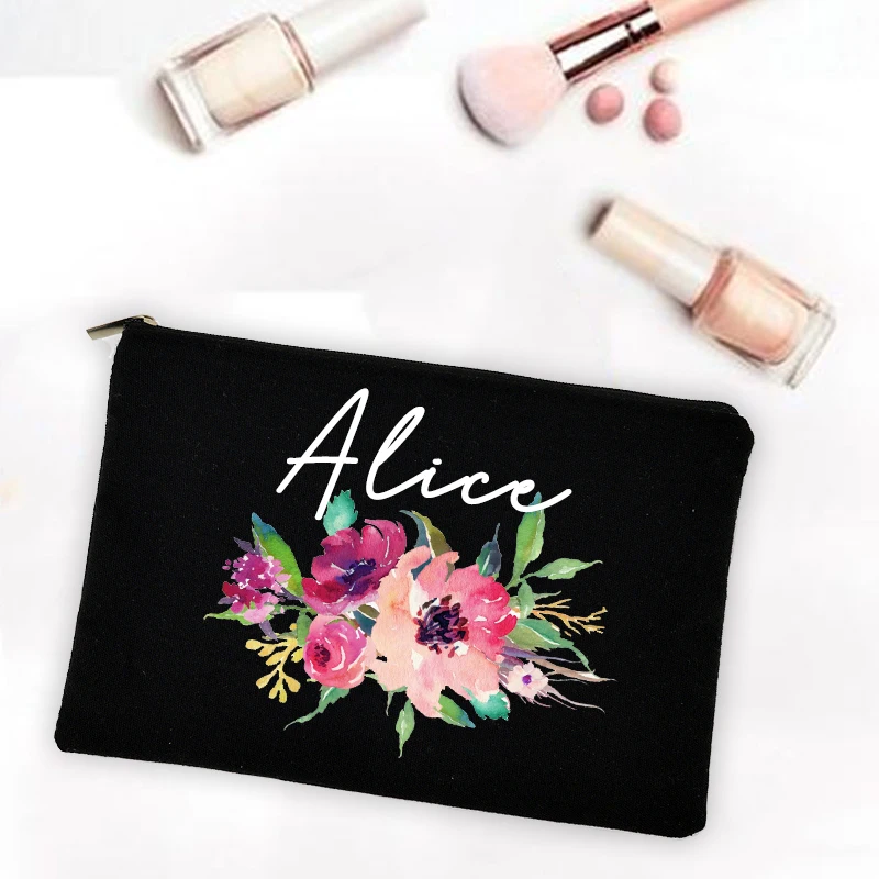 Custom Bridesmaid Make Up Gift Bag with Name