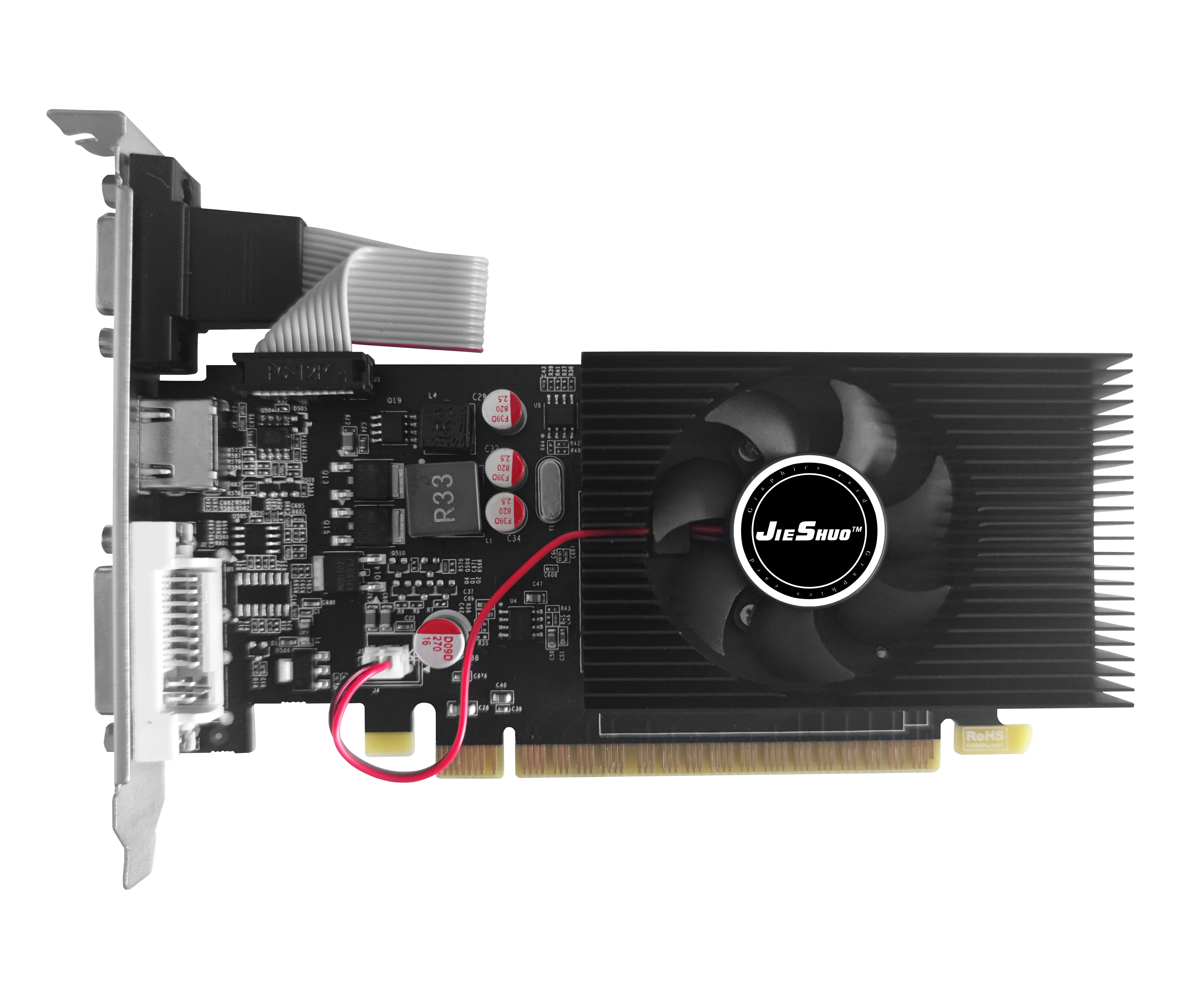 JIESHUO NVIDIA GT 610 1GB 48SP Video card GDDR3 64BIT GPU