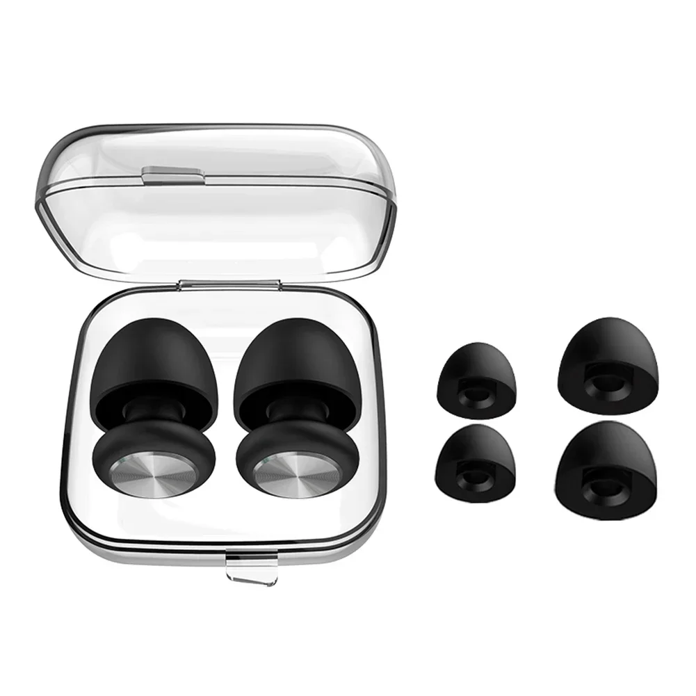 Silicone Reusable Noise Cancelling Earplugs for Sleep, Travel, and Swimming