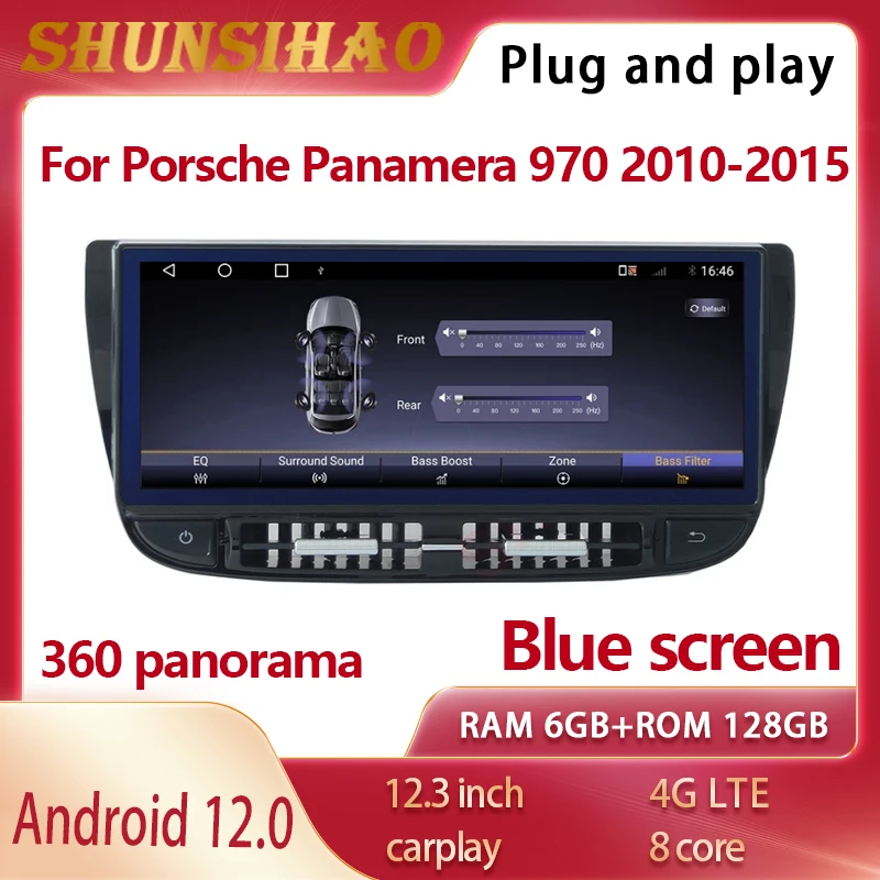 Autoradio Gps Navi Per Porsche Panamera 970 2010-2015 Android Auto Autoradio Headunit Lettore Video Multimedia Carplay 128G