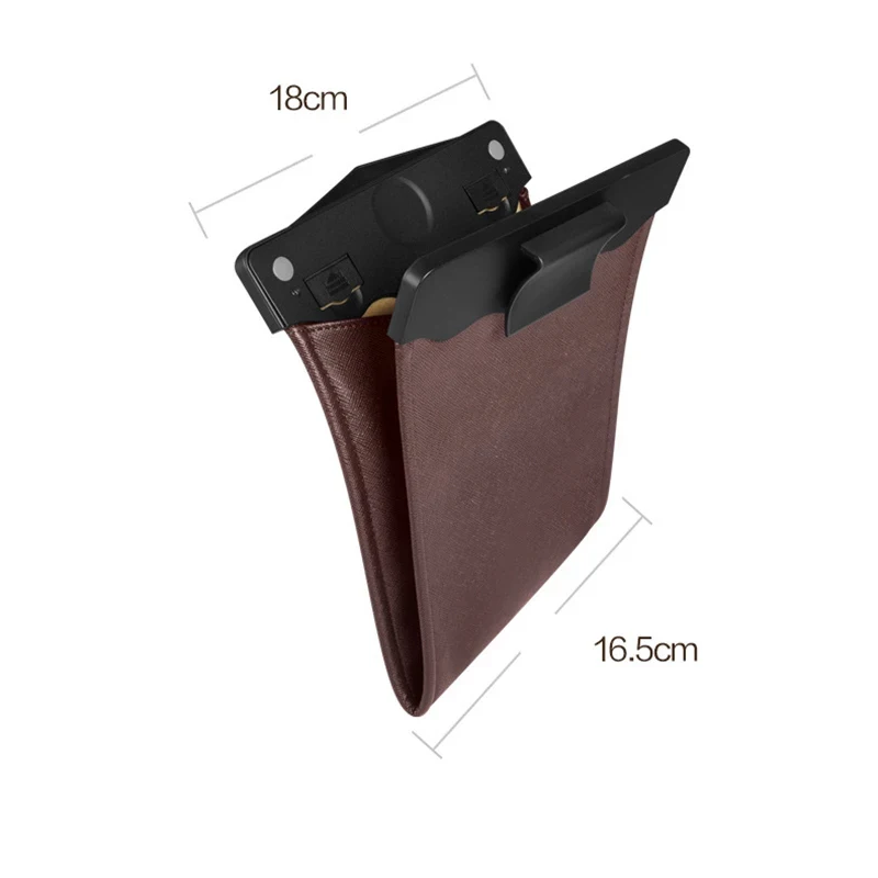 Car Trash Can Front-Row Hanging Garbage Bin Pu Leather Foldable Storage Co-Pilot Trash Bag Auto Organize Interior Accessories car storage bag,car trash can,car trash bag
