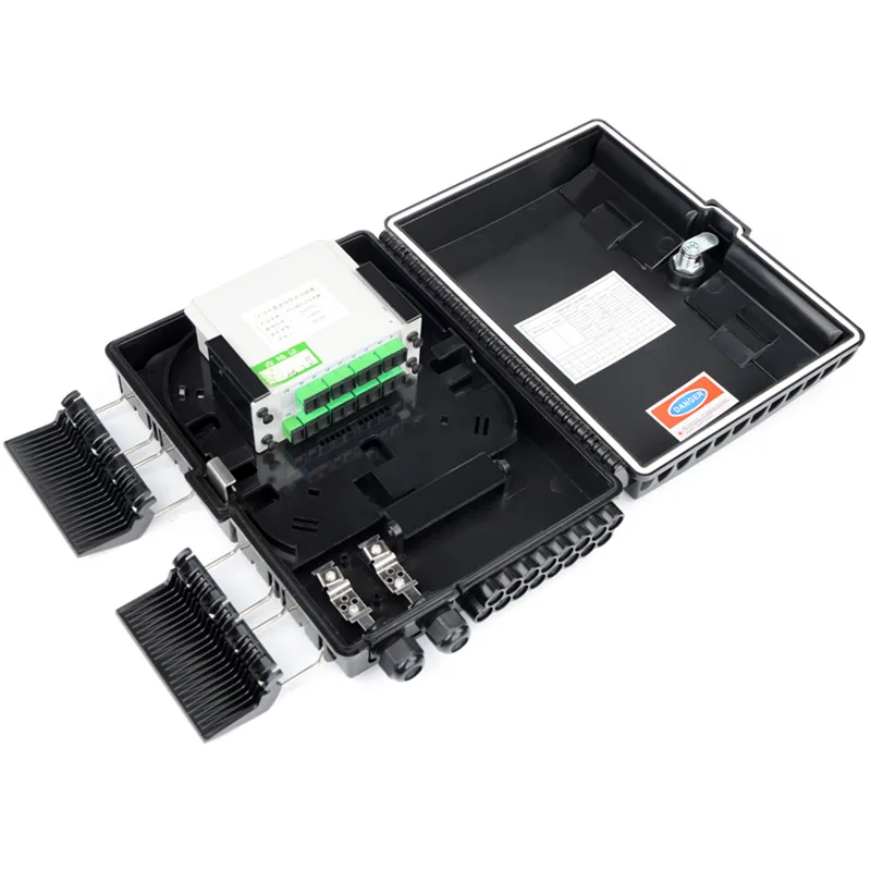 Tipo Di Cassetta Di Distribuzione In Fibra Ottica A 16 Core Porta Del Cavo Non Tagliata Outdoor Plc Splitter Nap Box Accesso Ftth