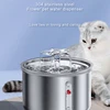 New Cat Water Dispenser Stainless Steel Automatic Recirculating Filtration Watchable Water Level Pet Water Feeder