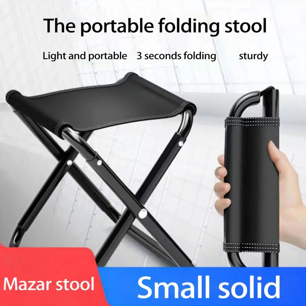 Travel Stool Foldable Strong Bearing Capacity Dirt Resistant Comfortable Sit Outdoor Folding Chairs Small Stool Camping Supply