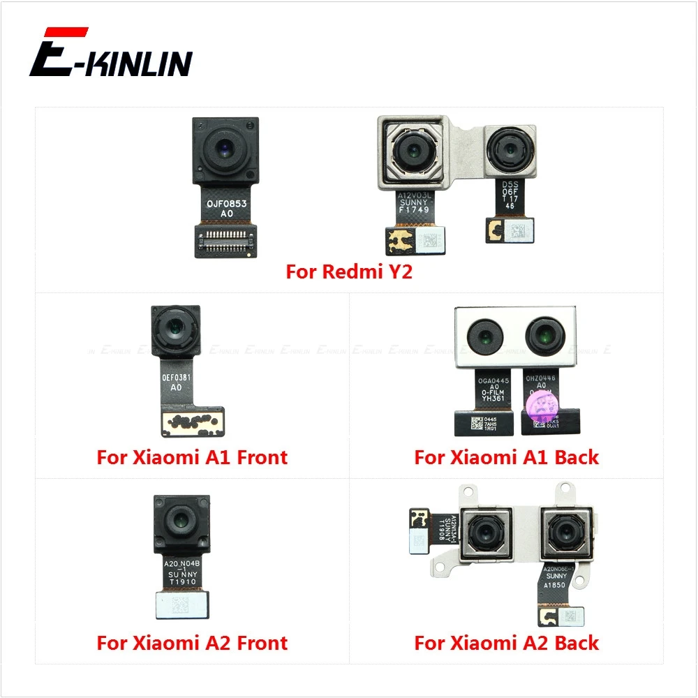 

10pcs\lot Rear Back Main Front Facing Selfie Camera For Xiaomi Mi A1 A2 Lite Redmi Y1 Lite Y2 S2 Small Module Ribbon Flex Cable