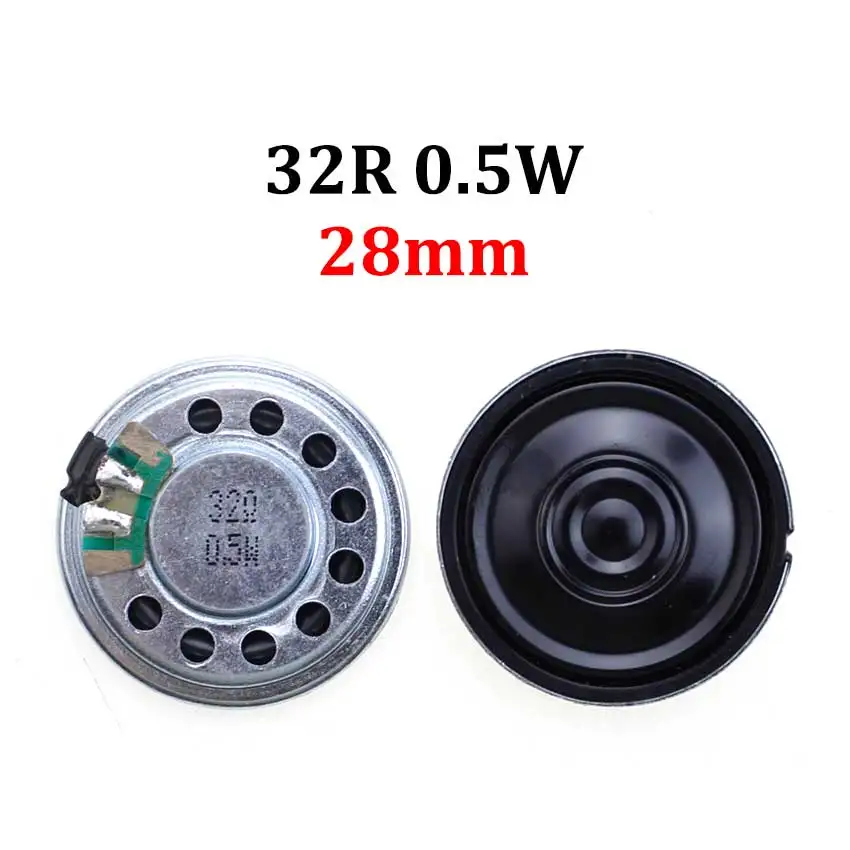 1pcs 8 32 Ohms 0.5W Ultra-thin Audio Speaker Diameter 20/23/26/28/30/32/36/40/45/50mm