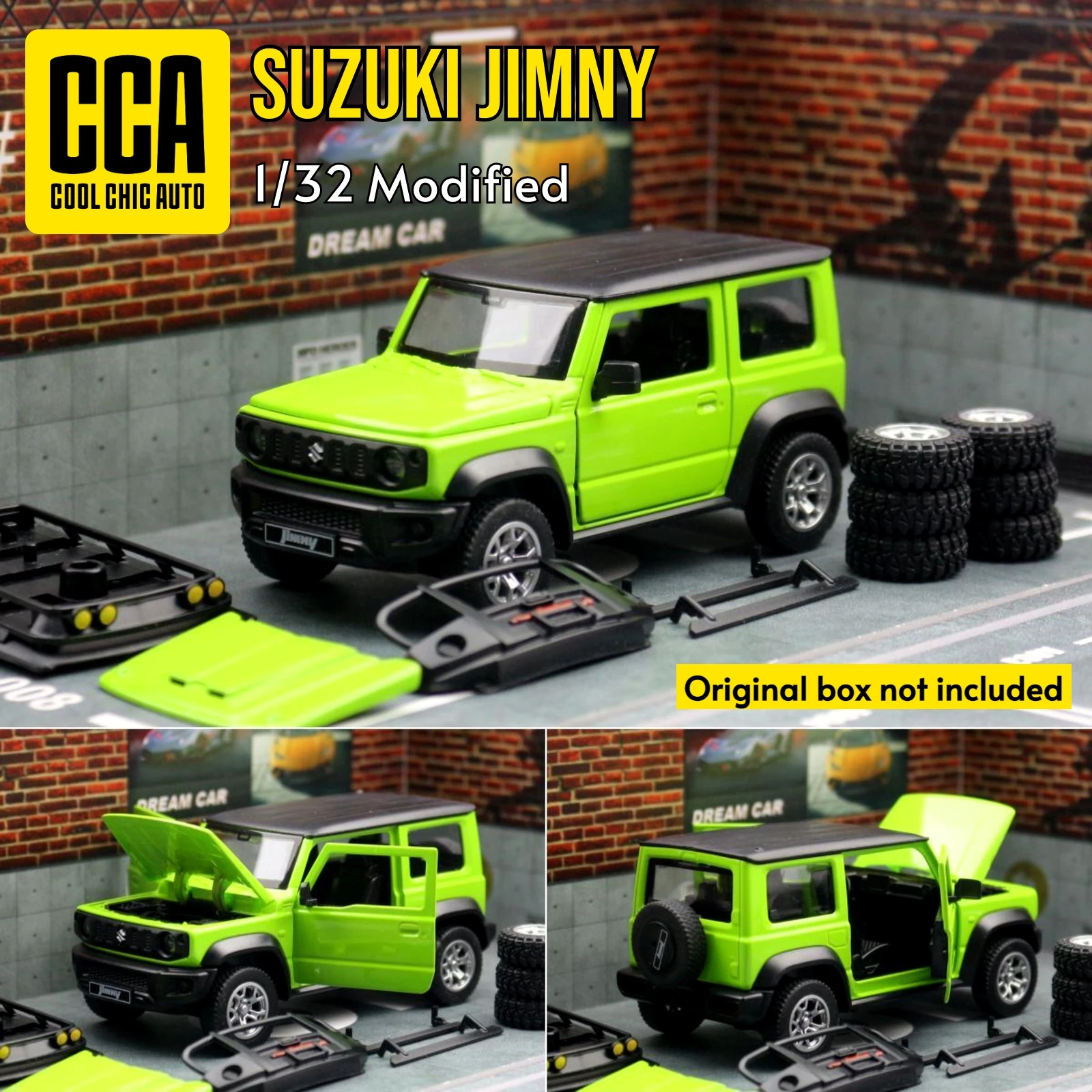 Miniature Voiture 1:32 Suzuki Jimny Rouge - Métal Et Plastique - Neuf Avec Boîte