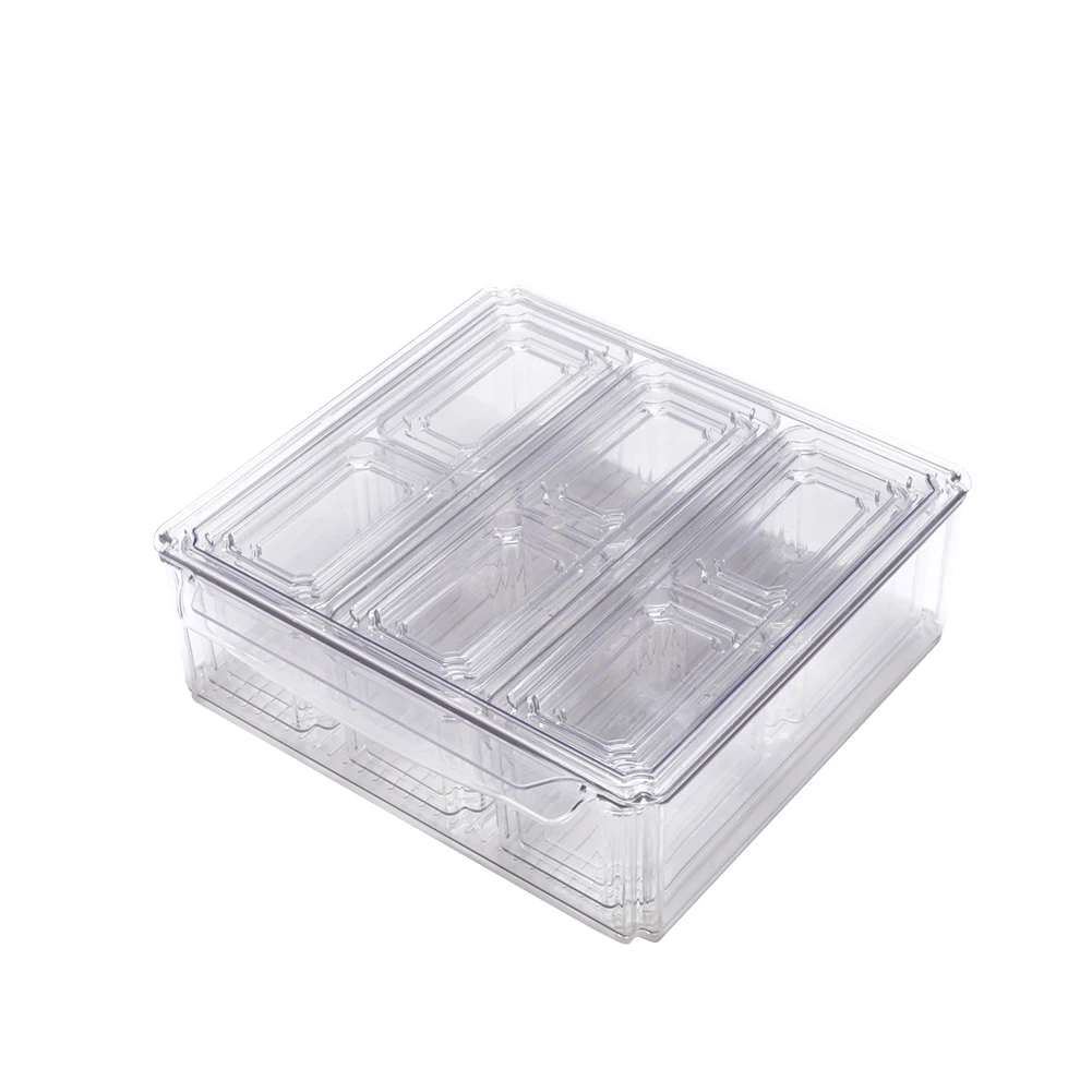 White Set of 10 Fridge Storage Containers for Kitchen Storage - Image 5