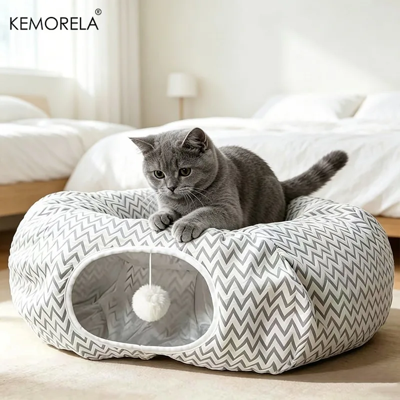 Summer Cooling Cat Tunnel For Multiple Pets Foldable And Portable_voghion.com