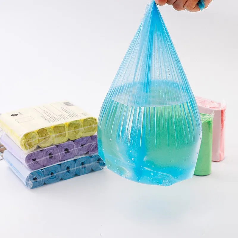 Garbage Bags 1 Pack Of 5 Rolls Household Disposable Garbage Bags Kitchen Storage Colorful Garbage Bags Cleaning Plastic