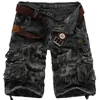 Summer Men's Casual Shorts Fashion Camouflage Multi-pocket Zipper Loose Military Combat Work Shorts Breathable Five Pants 3