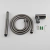 Solid Brass HandShower Kit Wall Mount Hand Shower Sprayer Set With Hose Shower Holder Brushed Gold Matte Black Handheld Sprayer 4