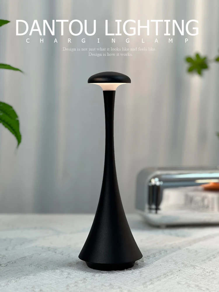 Description Picture 4 of itemHead Mushroom Table Lamp Rechargeable Wireless touch Lamp Creative Lamp USB-C Desk Lamp Hotel Bedroom Atmosphere Light