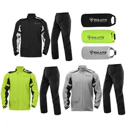 Motorcycle Raincoat Suit Men Jacket Coat Waterproof Full-body Raincoat+Rain Pant Biker Off-road Motorcyclist Rider Raincover Set