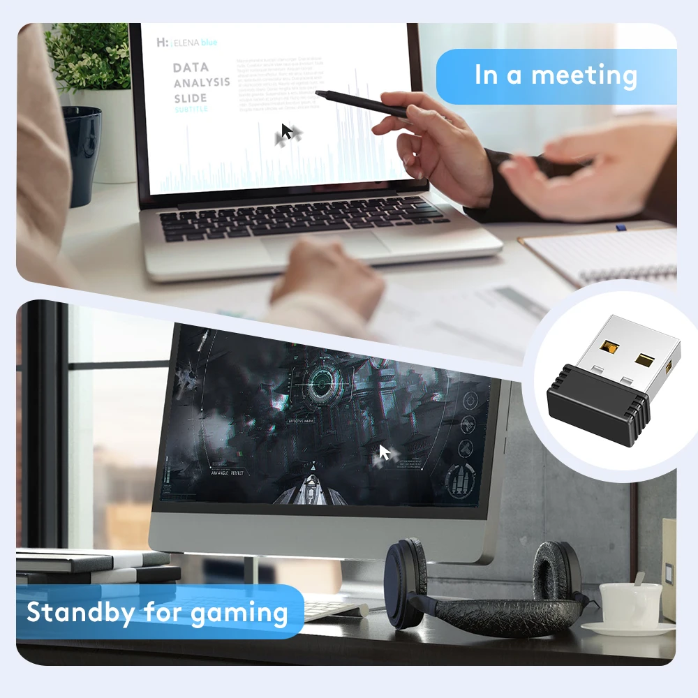 Mouse Jiggler USB Mover Undetectable Automatic Mouse Shaker Wiggler for Laptop Keeps Computer Team Group Awake Simulate Movement