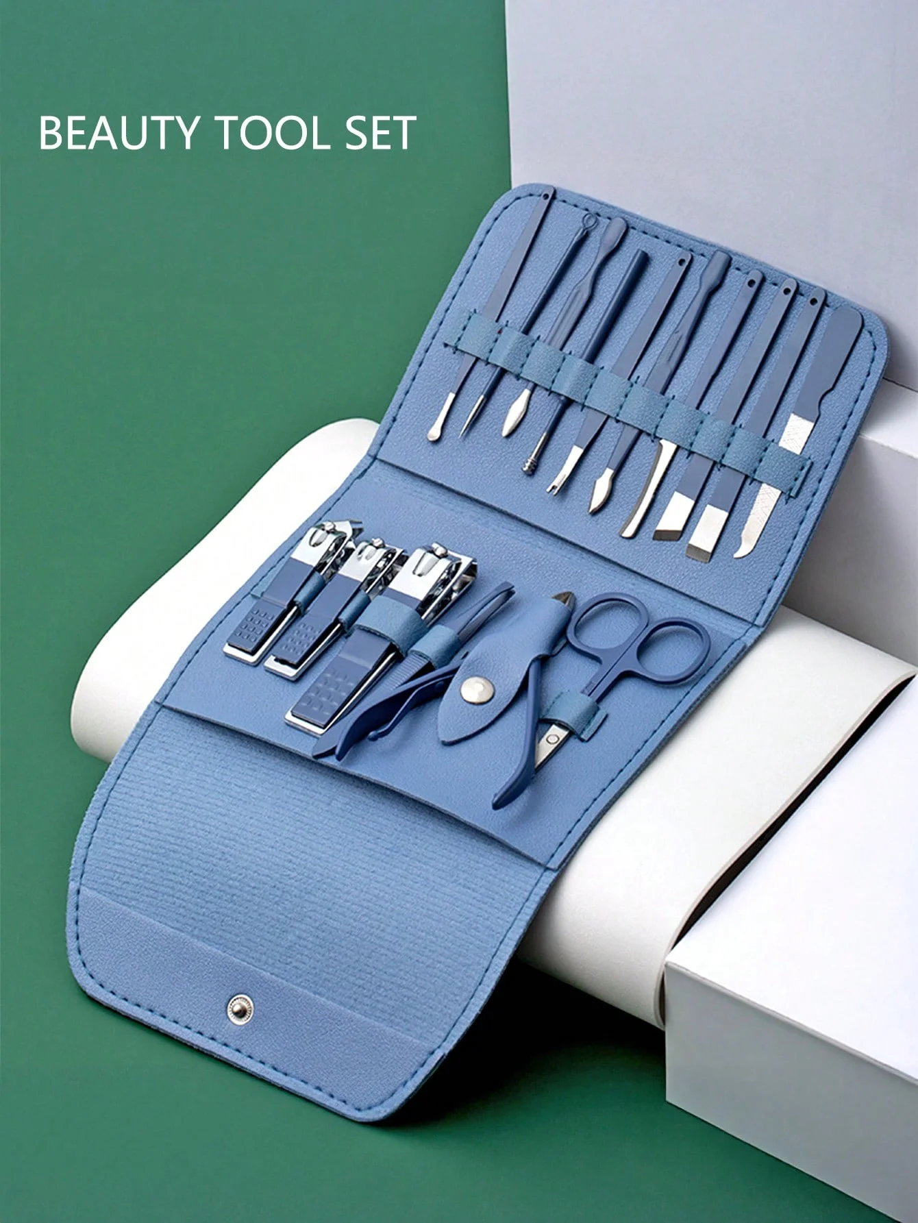 Manicure Set Professional Nail Clippers Pedicure Kit, Stainless Steel Nail Care Tools Grooming Kit with Luxurious Travel Leather