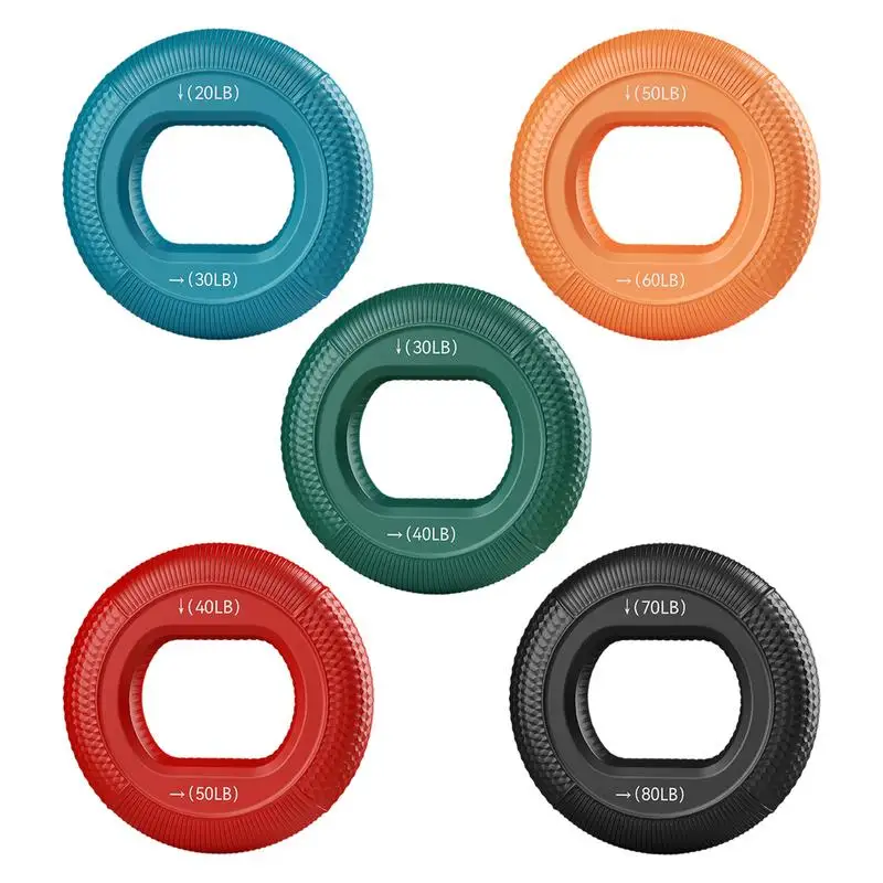 Adjustable Hand Grip 20-80LB Silicone Finger Gripper Rings Strengthener Muscle Exerciser Home Gym Strength Training Equipment fitness hand gripper arm strength trainer