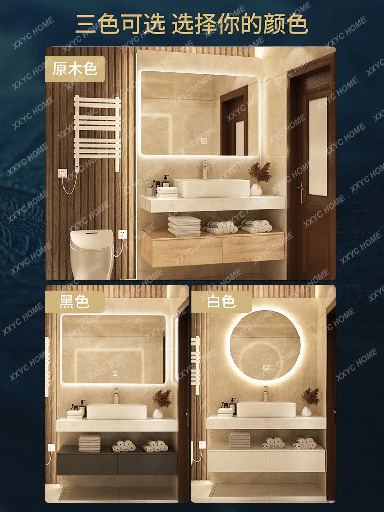 

Factory Bathroom Wash Basin Wash Face Toilet Sink Light Luxury Bathroom Cabinet Combination Set