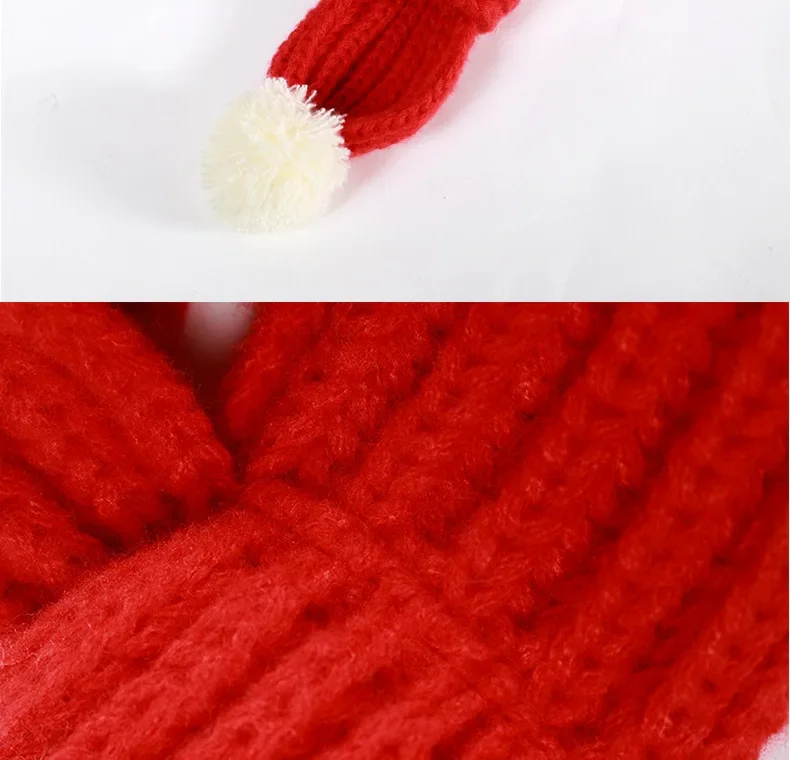 Winter Warm Knitted Pet Scarf Christmas Dog Scarf Collar New Year Pet Scarf for Small Medium Dog Teddy Chihuahua Dog Accessories