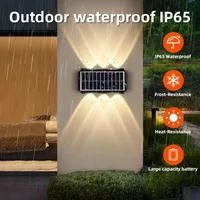 Solar Wall Lamp Outdoor Solar LED Light Waterproof Up And Down Luminous Lighting Balcony Yard Garden Decoration Lights 2