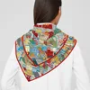 90cm Silk Scarf Van Building Printed Square Scarf Head Echarpes Silk Foulards Femme Wraps Beach Shawls Bandana Lady Hijabs 3