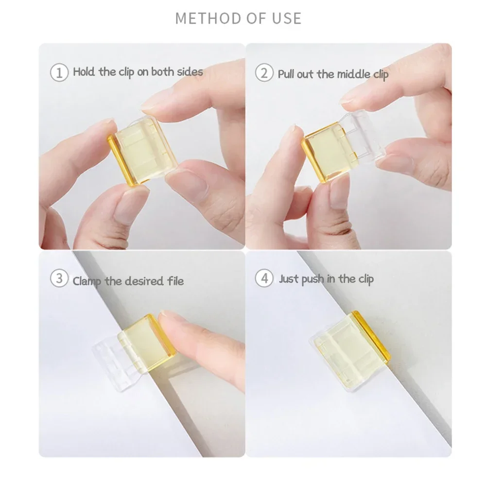 1/20Pcs Staples Paperclip Mini Candy Color Paper Clip Office School Transparent Documents Bookmarks File Index Page Holder Clamp paper clips