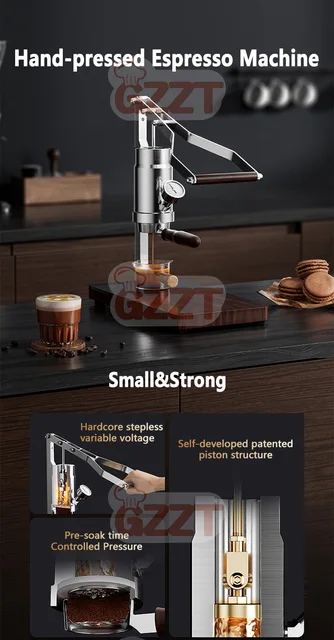 Gzzt 1-16 Bar Extraction Variable Pressure Lever Coffee Maker Hand-pressed Coffee  Machine 304 Stainless Steel Manual Espresso - Coffee Makers - AliExpress