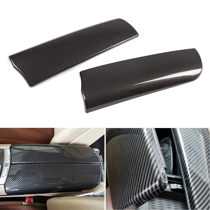 

For BMW 7 Series F01 F02 2009 - 2015 Interior Auto Car Styling Stowing Tidying Armrest Box Carbon Fiber Texture Protect Covers