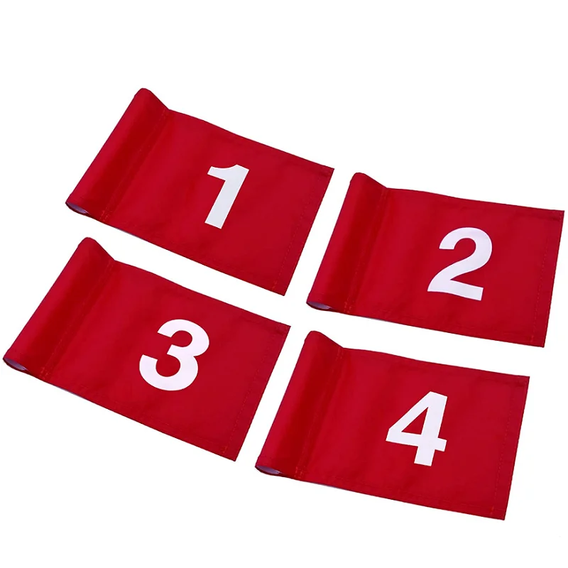 Bandiere Per Campi Da Golf Con Tubo Inserito, 8 "L X 6" H Mini Putting Green Flags Per Cortile Indoor Outdoor Backyard, 420D Nylon Pin Flag