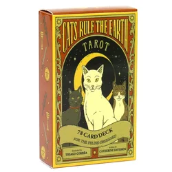 Cats Rule the Earth: High - Quality Tarot Card Deck for Parties and Multiplayer Fun (Light Grey)
