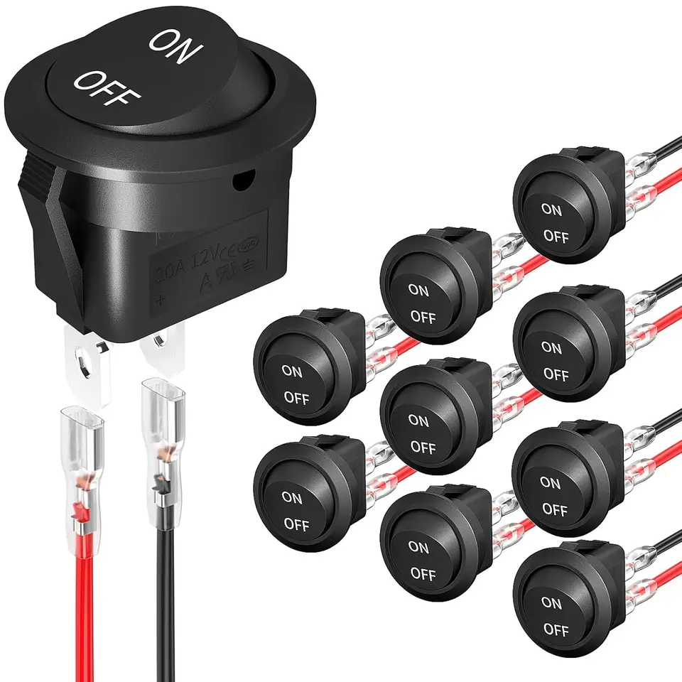 Marine Automotive Toggle Switches 5-Pack 12V SPST Metal Toggle Switches - ON /OFF Waterproof Switches For Marine, Auto & DIY Projects 5 Pack Toggle Switches Waterproof - Foto 9