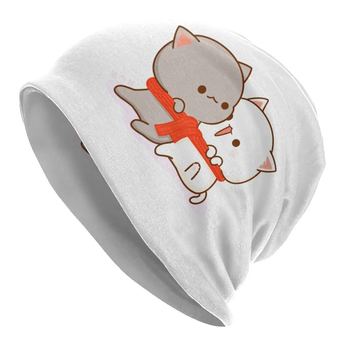 

Peach And Goma Cat Skullies Beanies Hat Goth Autumn Winter Street Unisex Caps Adult Warm Thermal Elastic Bonnet Knit Hat