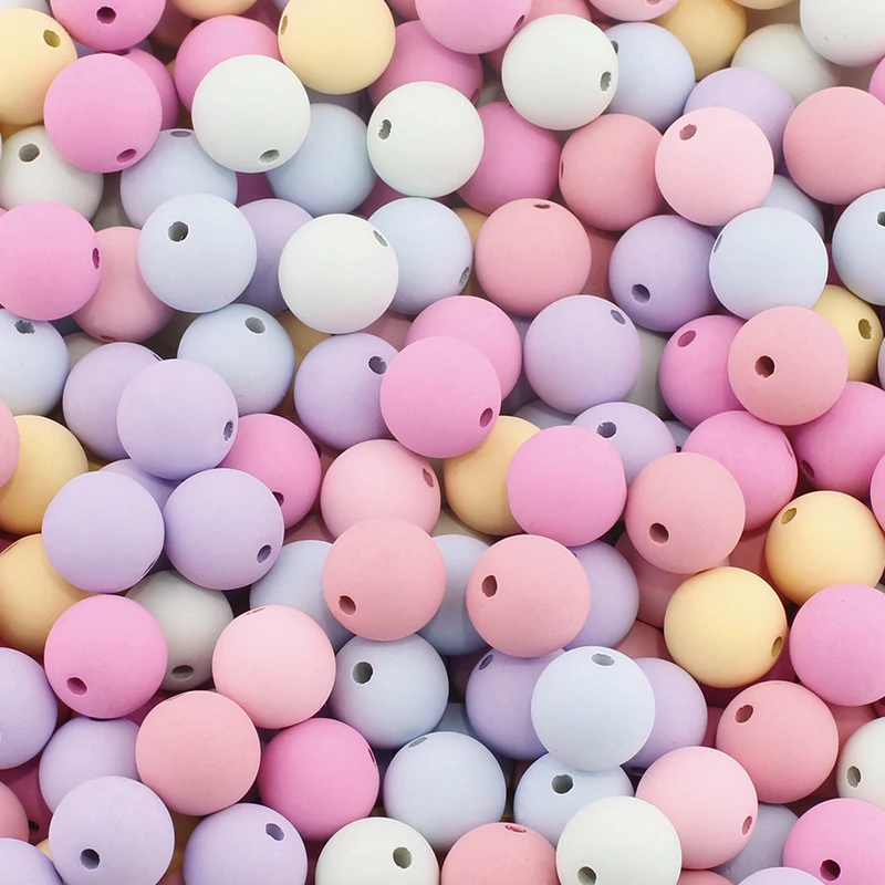

8/10/12mm Matte Mixed Color Acrylic Beads Round Loose Spacer Beads for Jewelry Making DIY Crafts Necklace Bracelets Supplies