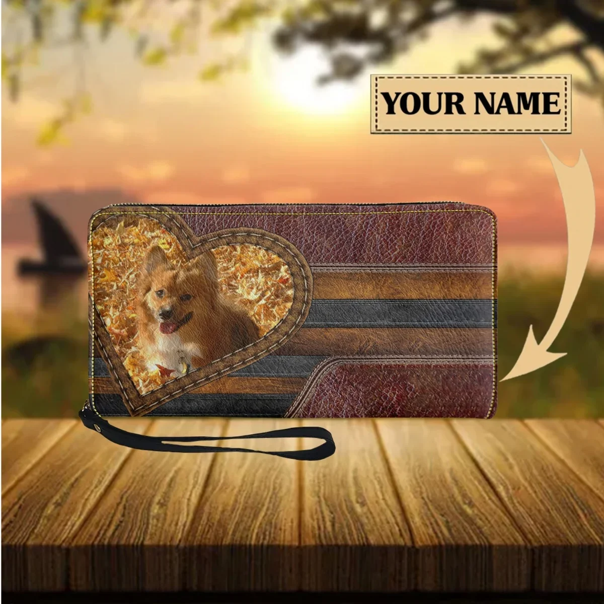 Women Wallet Cute Corgi Animal Print Kawaii Wallet New Pu Leather Coin Purse Long Zipper Clutch Business Card Holder кошильок