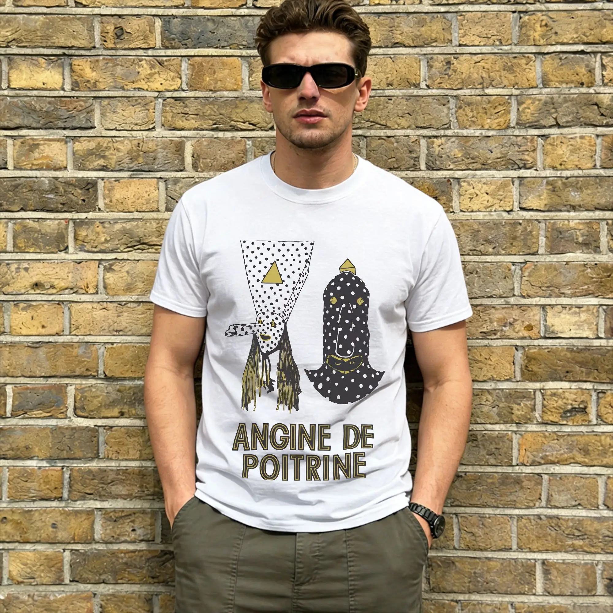 Angine De Poitrine T-Shirt Sommer Rock Baumwoll-T-Shirts für Männer Hip Hop Custom Logo T-Shirt Kurzarm Streetwear Top Tees