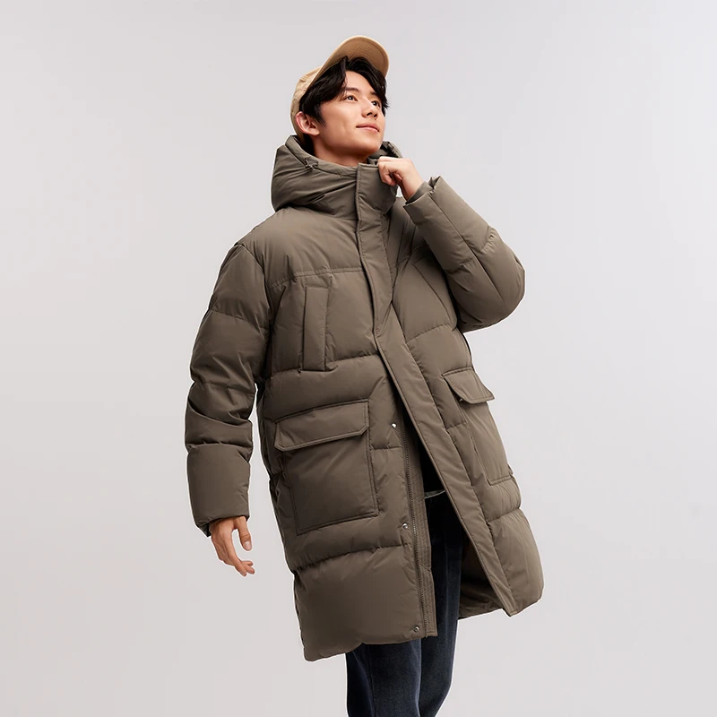 Semir Men's Down Jacket Waterproof Thick Outerwear Long Length Winter Clothing Couple