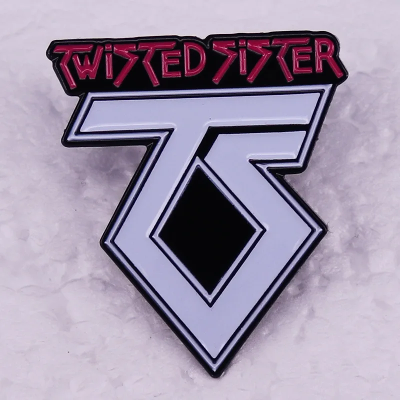 

Twisted Sister brooch Music Rock Band Badge Enamel Metal Breast Badge Fashion Accessories Gift