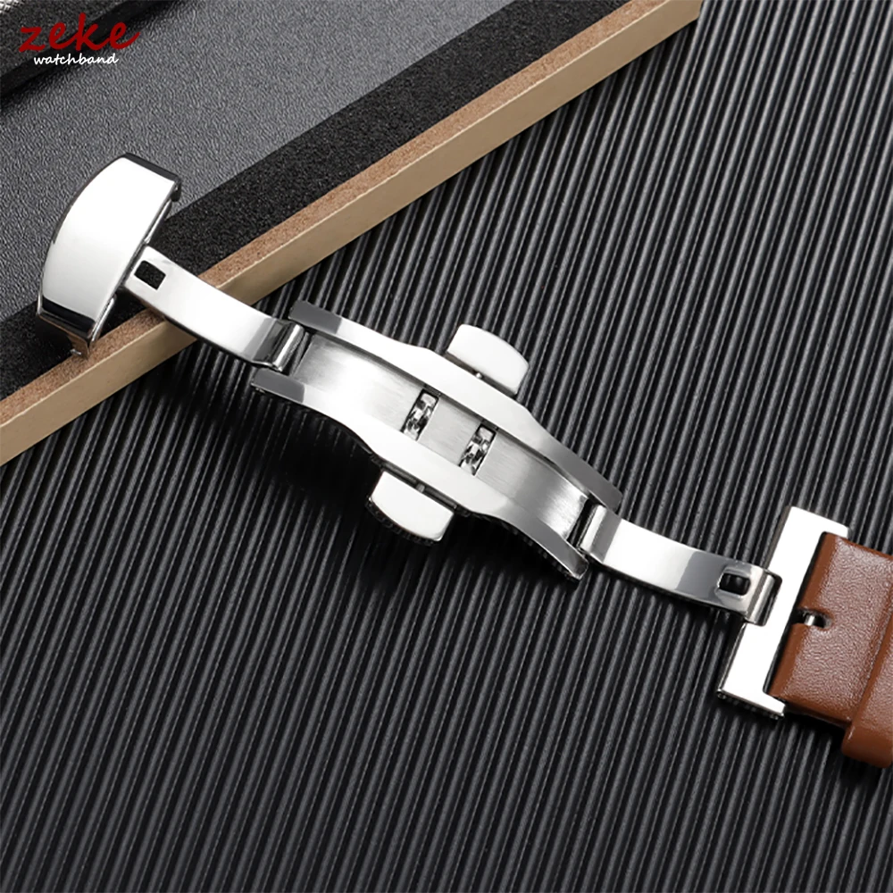 Luxury Genuine Leather Watchband - Men's and Women's Business Wristwatch Strap with Gift Box