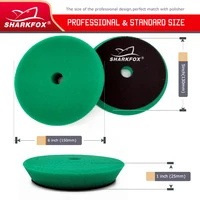 Sharkfox 3"/5"/6"125mm/150mm Car Polishing Germany Sponge Buffing Polisher Pads Smooth Buffer Pad Removes Scratch For Polishing 3