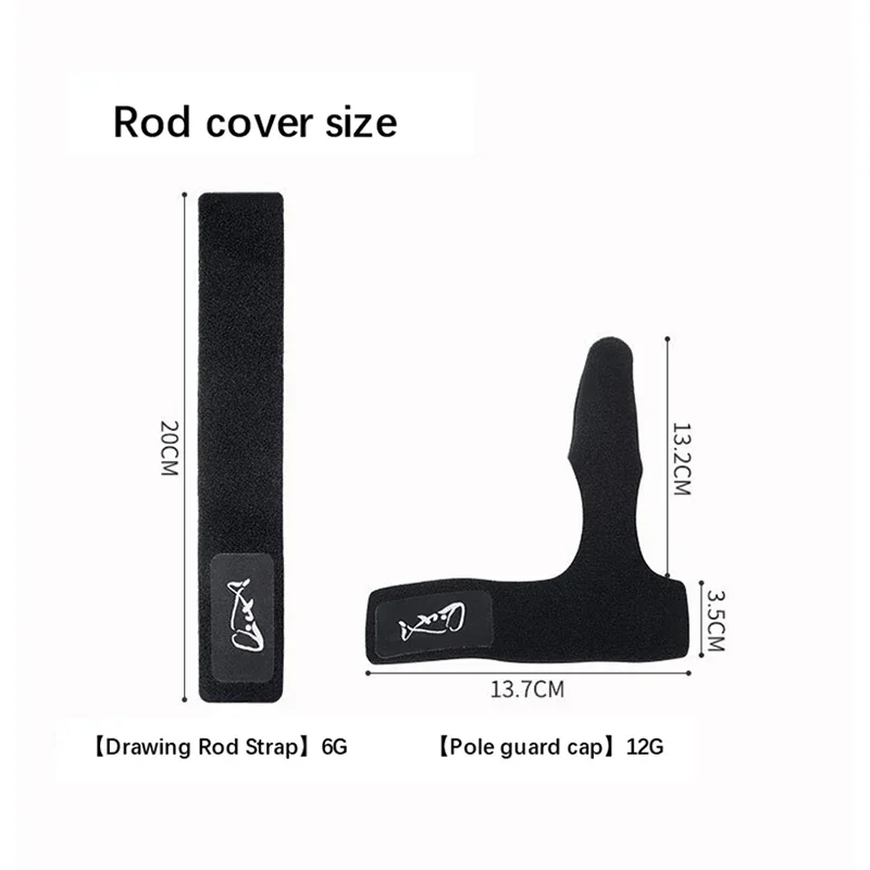 Fishing Rod Tip Protector Thicken Fishing Rod Tip Top protective Cover Guard Sleeve Holders Carry Strap