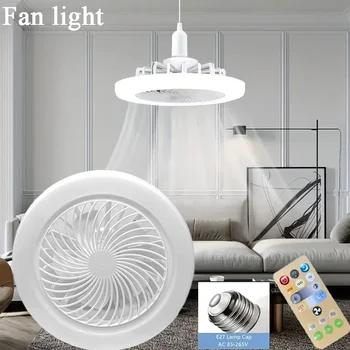 2-in-1 3 단 모드 LED 선풍기 라이트, LED 램프 비드, E27 나사 선풍기 라이트, 리모컨 벽 제어 침실 선풍기 천장 조명
