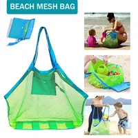 1pc Multicolor Large Mesh Beach Bag, Sand-Away Portable
